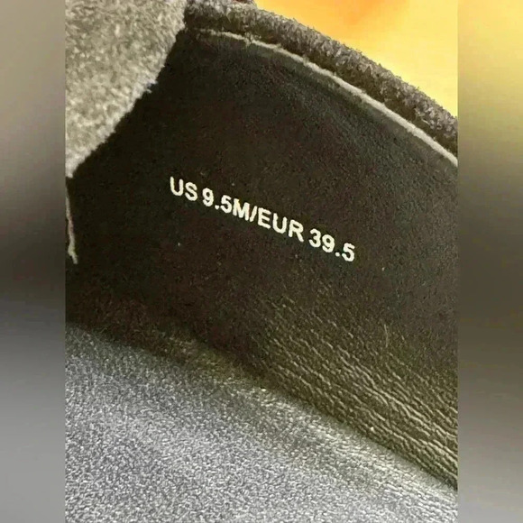 Women’s Vince Garvey Slip-on Suede Black Leather Backless Mule Sneakers size 9.5 - Picture 11 of 11